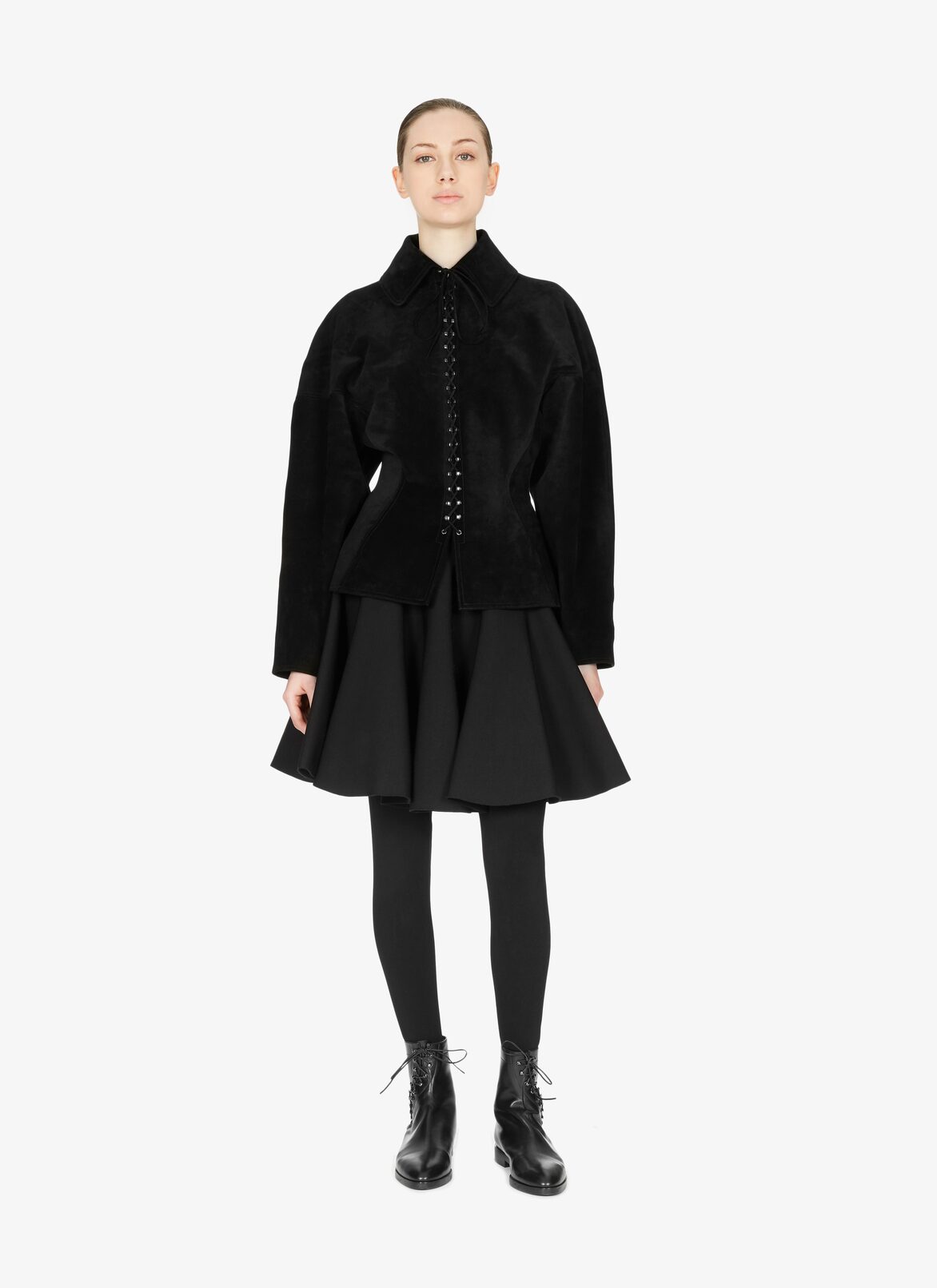 ALAÏA EDITION 1986 Suede Lace-Up Jacket ALAÏA BLACK ALAÏA EDITION 1986 SUEDE LACE-UP JACKET